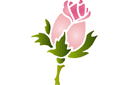 Бутон розы - трафареты цветов