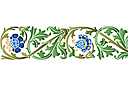 Стилизованные цветы 1 - трафареты классических бордюров